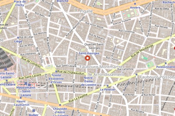 Map showing Le Bon Georges in Paris