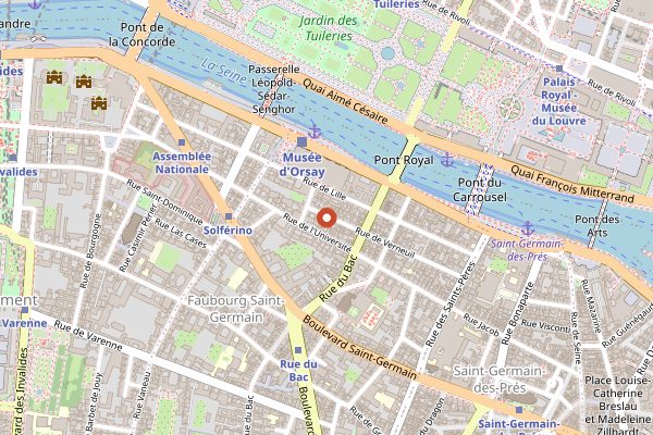 Map showing Le Cinq Mars in Paris