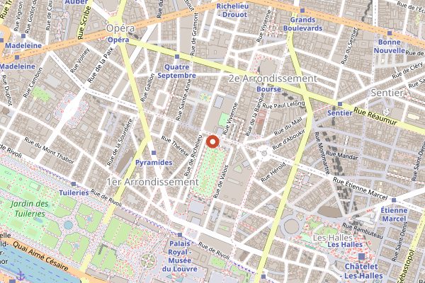 Map showing Le Grand Véfour in Paris