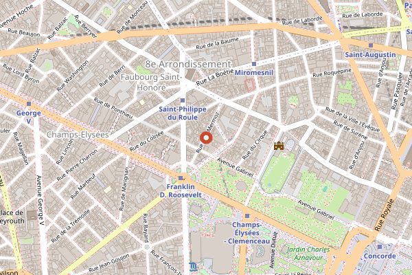 Map showing Le Mermoz in Paris
