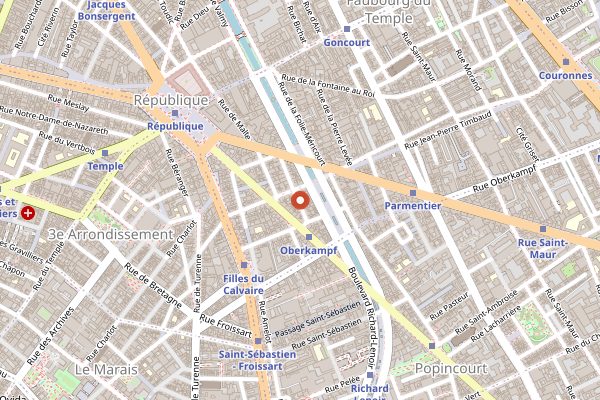 Map showing Le Rigmarole in Paris