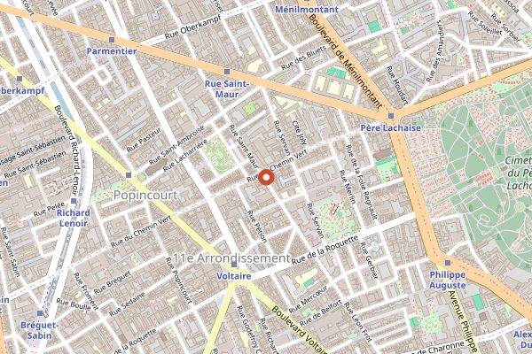 Map showing Le Servan in Paris
