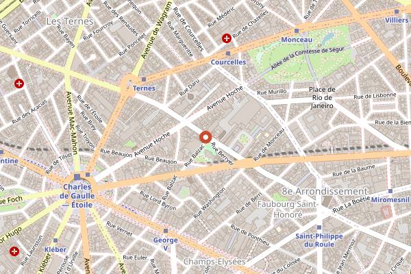Map showing Les 110 de Taillevent in Paris