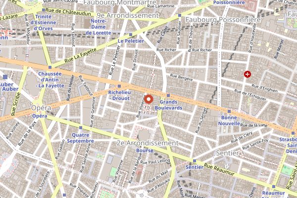 Map showing Racines in Paris