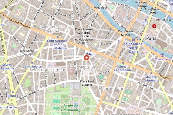 Map showing Breizh Café in Paris
