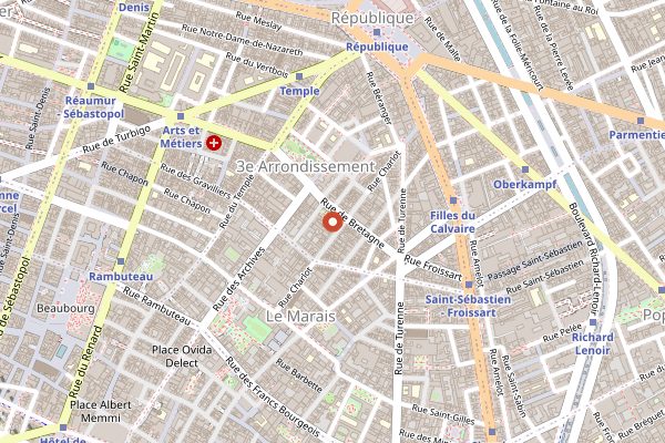 Map showing Chez Alain Miam Miam in Paris