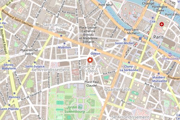 Map showing Ambassade de Bourgogne in Paris