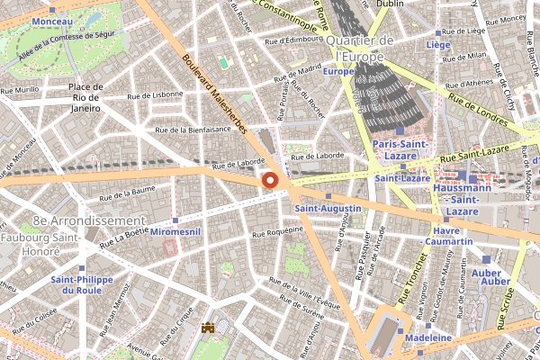 Map showing Caves Augé in Paris