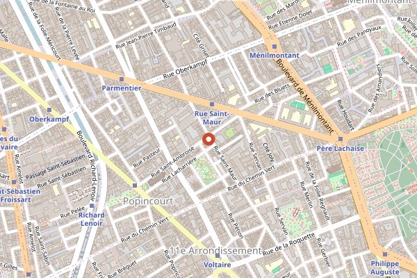 Map showing La Buvette in Paris
