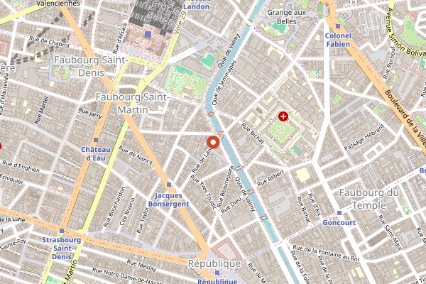 Map showing Le Verre Volé in Paris
