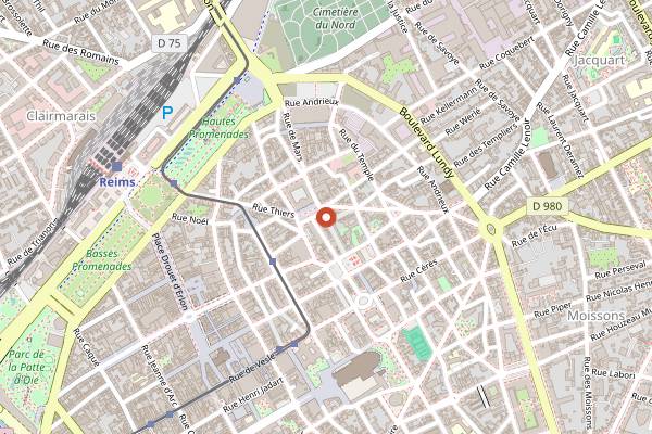 Map showing Paintagruélique in Reims