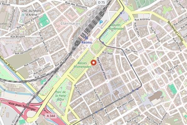 Map showing Ma Bouteille s'appelle Reviens in Reims