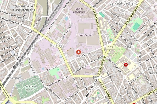 Map showing Senses Brewing in Reims