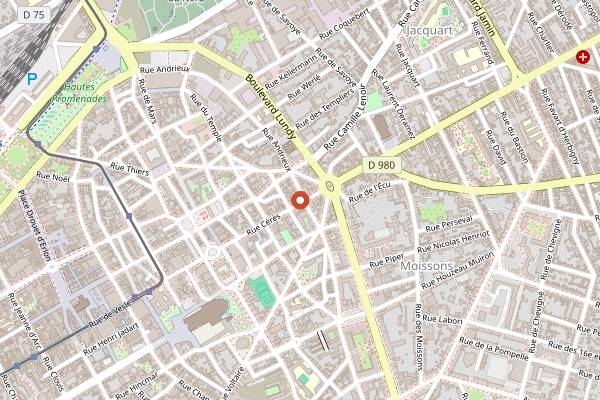 Map showing Sacré Brunch in Reims