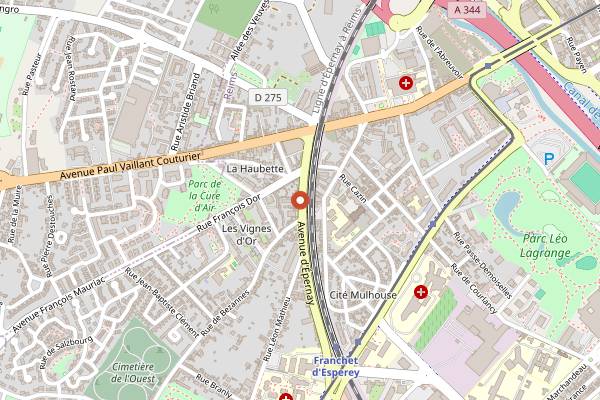 Map showing Chez Nous in Reims