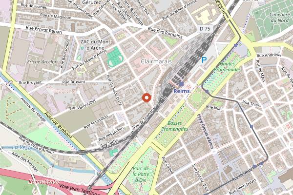 Map showing Kwabo in Reims