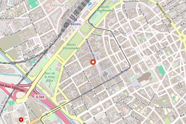 Map showing Le Lion in Reims