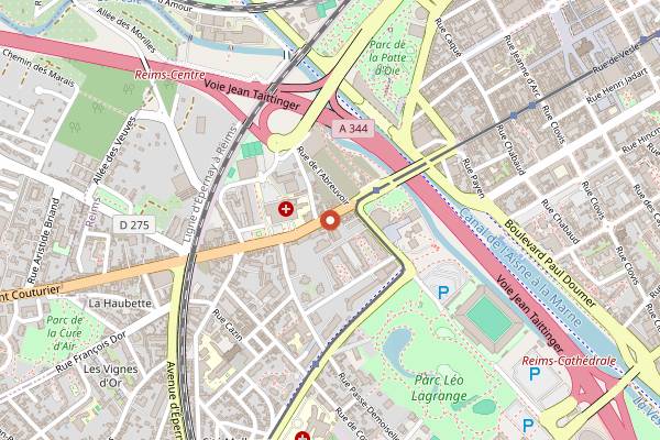 Map showing Le Petit Basque in Reims
