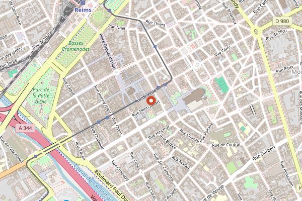 Map showing Harold in Reims