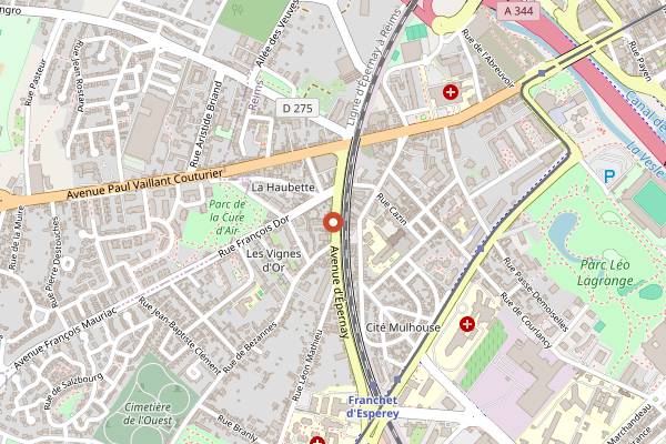 Map showing Chez Nous in Reims
