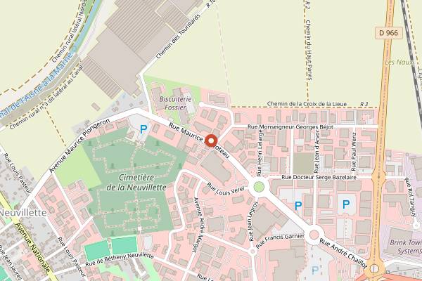 Map showing Le Back Off in Reims