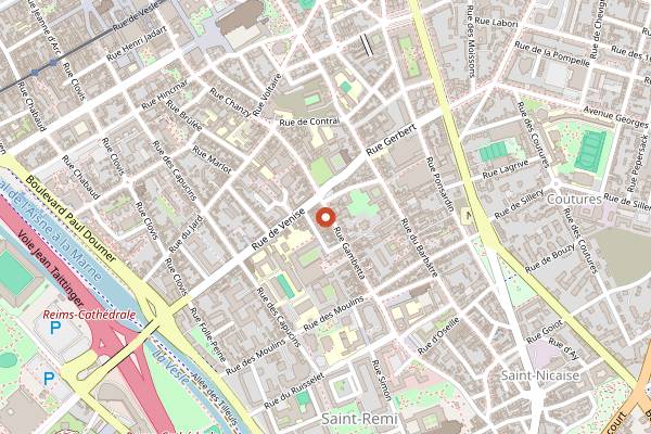 Map showing Pizza Sarda in Reims