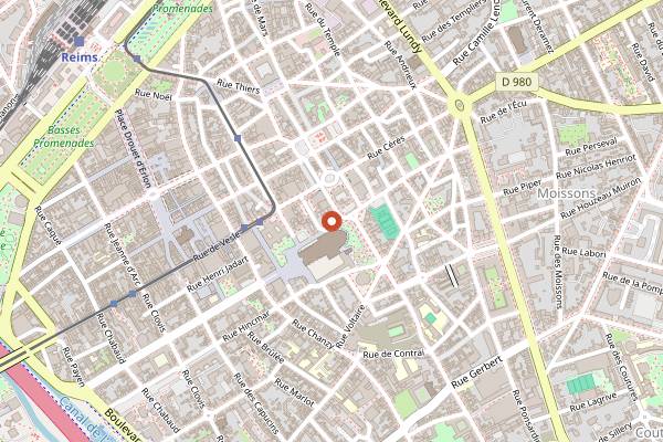Map showing Au Piano des Chefs in Reims