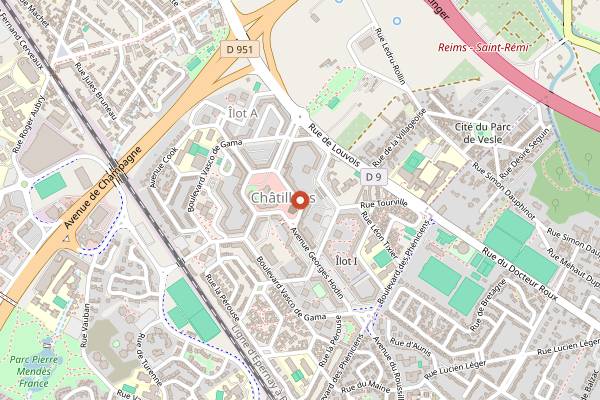 Map showing Cookolab in Reims