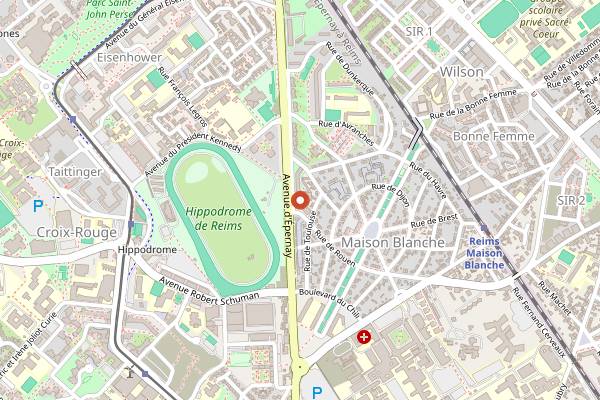 Map showing Habits de Lumière (Épernay) in Reims