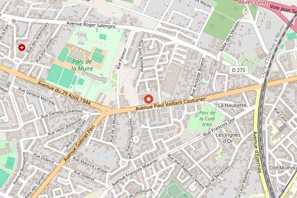 Map showing L'Assiette Champenoise in Reims