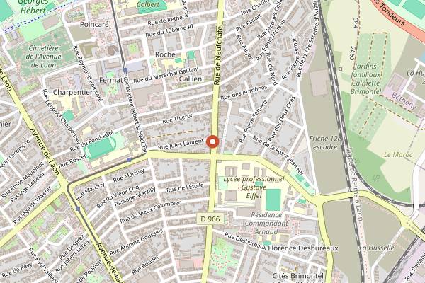 Map showing Le Petit Vatel in Reims