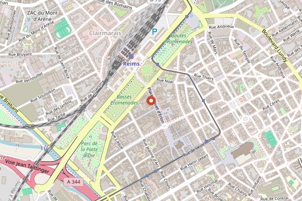 Map showing LEXperience in Reims