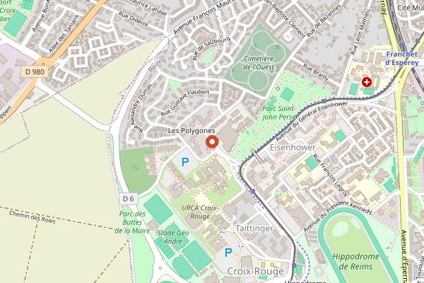 Map showing Marché Croix-Rouge in Reims