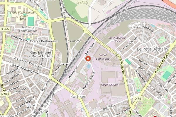 Map showing Atrium Club & Events in Reims