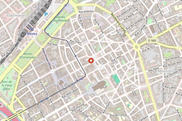 Map showing Case à Pain FORVM in Reims