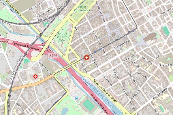 Map showing Flavor Express in Reims