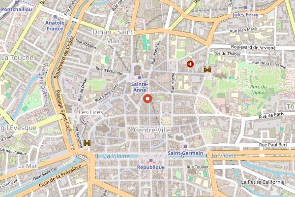 Map showing Maison Larnicol in Rennes
