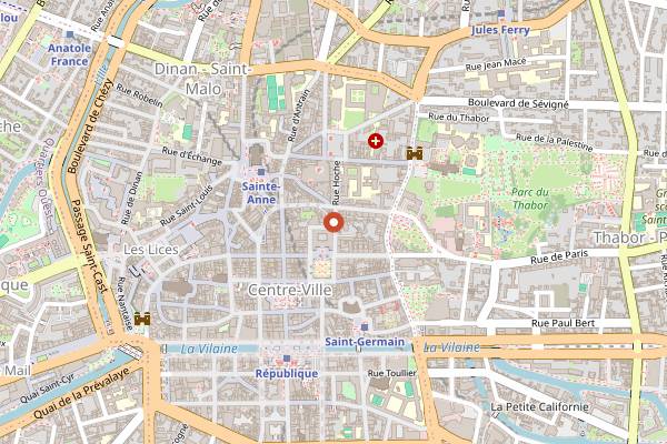 Map showing Pâtisserie 16h30 in Rennes