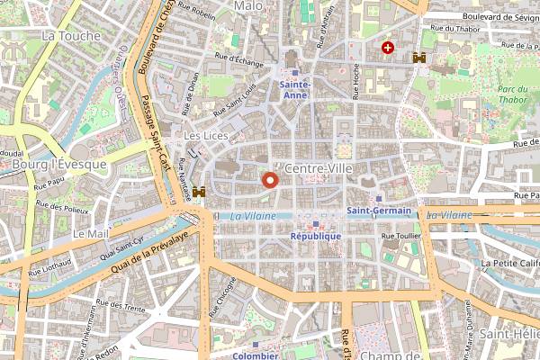 Map showing Bouchon in Rennes