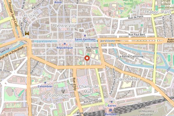 Map showing Le Melody Nelson in Rennes