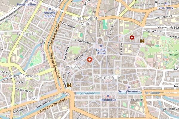 Map showing Le P'tit Vélo in Rennes
