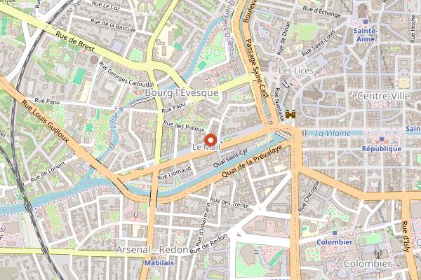 Map showing Les Grands Gamins in Rennes