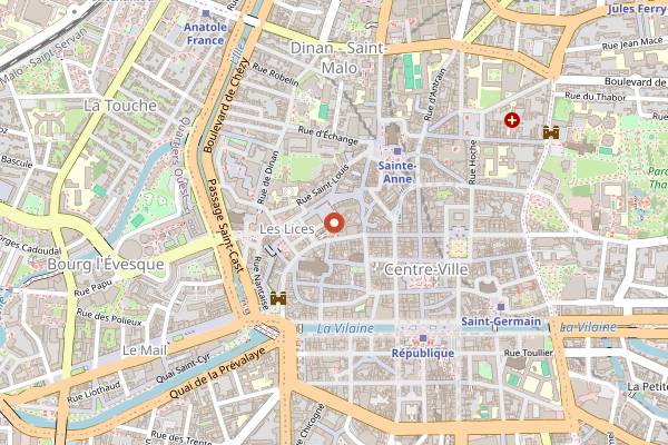 Map showing Mama Shelter Rooftop Brunch in Rennes