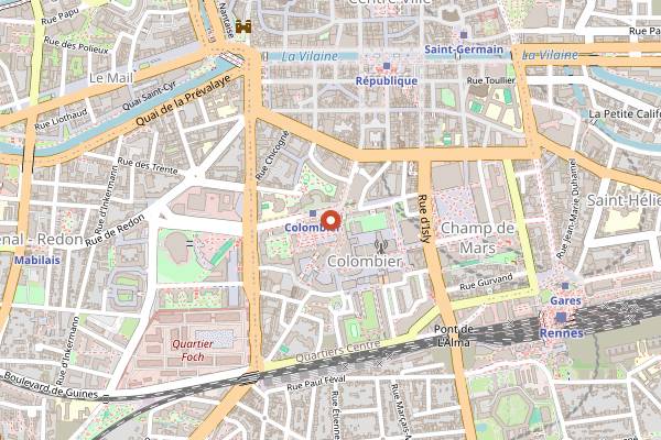 Map showing Oh My Biche in Rennes