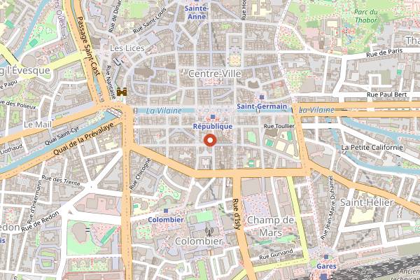 Map showing Sabibi Pita in Rennes
