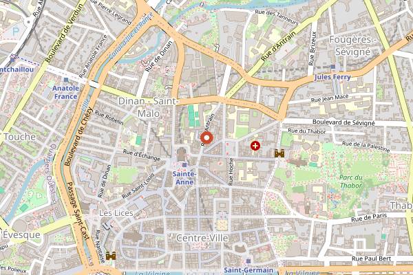 Map showing Café 1802 in Rennes