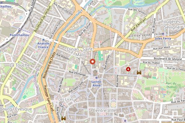 Map showing Bistrot Canaille in Rennes