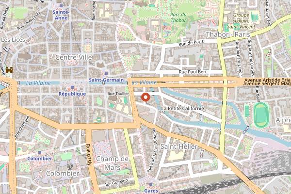 Map showing Bretone in Rennes