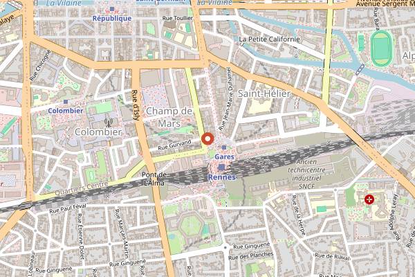 Map showing Miss Bao in Rennes