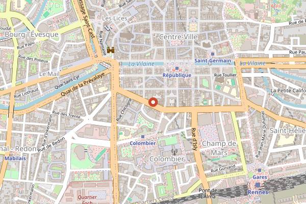 Map showing Mono in Rennes